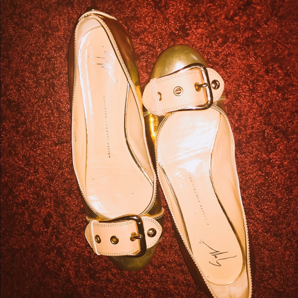 Giuseppe Zanotti 1155 Mirror Metallic Ballet Flats